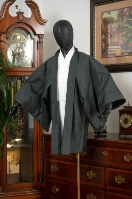 Dear Vanilla Japanese Silk Haori Jacket Men's Kimono Authentic Japan Vintage