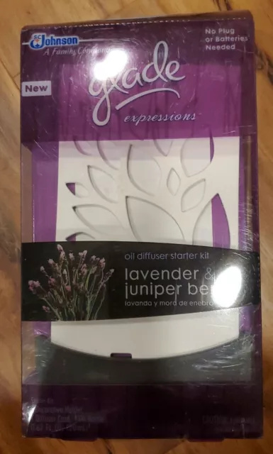 Sealed  Glade Expressions Oil Diffuser Starter Kit Lavender & Juniper Berry