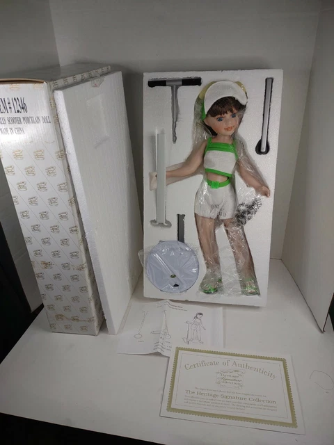 Heritage Signature Collection Sally Scooter 16" Porcelain Doll NRFB w/ COA