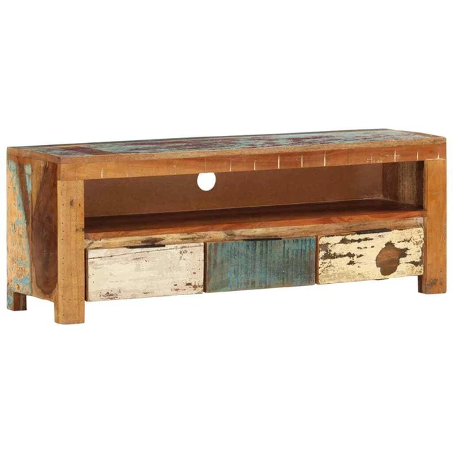 TV Cabinet 43.3"x11.8"x15.7" Solid Reclaimed Wood vidaXL
