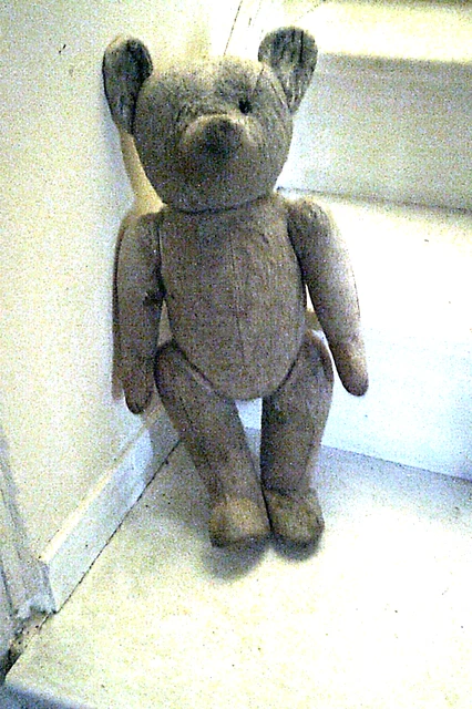 Ours En Peluche Ancien – Paille De Bois – 40 Cm – Année 1950 – Beige