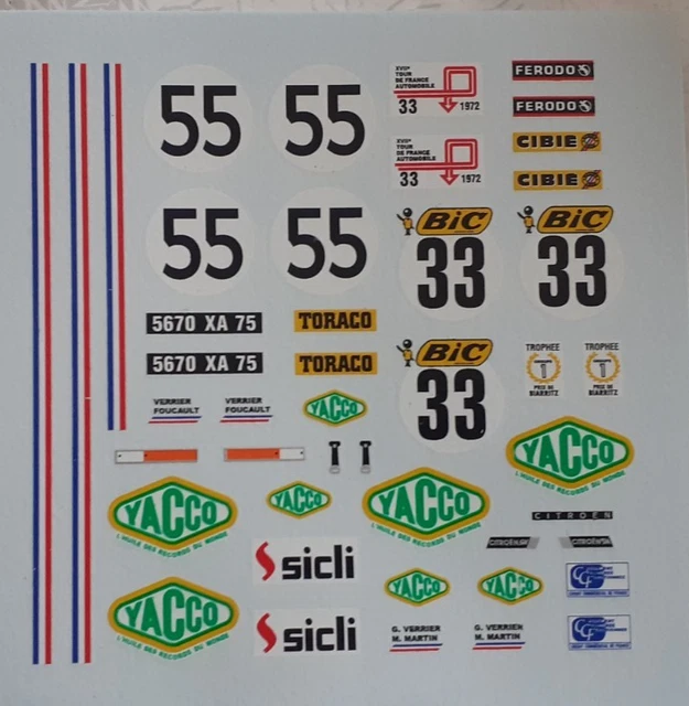 Décalcomanies 'Citroën SM Club Italia' Pour Maquette 1/43 - Réalisées Par Virages