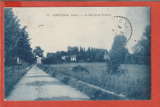 Cpa - Creteil - 94 - La Rue De La Prairie