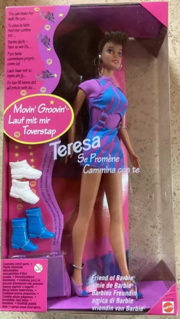 Teresa, Barbie Freundin, Movin‘ Groovin‘, Nr. 17716,Kleid pink blau,Haare dunkel
