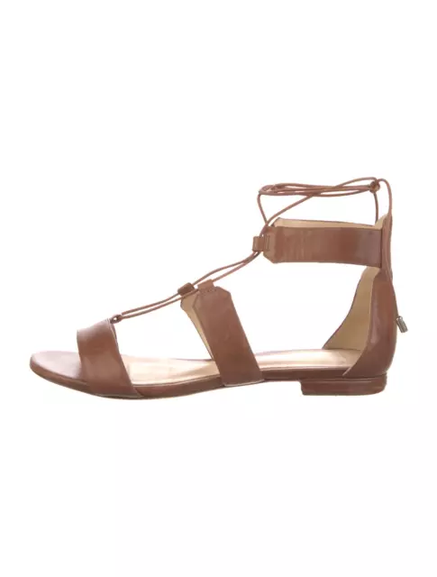 Alexandre Birman Brown Leather Gladiator Sandals Size 7