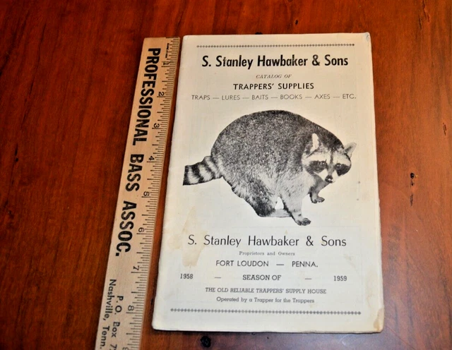 HAWBAKER & SONS Trapping Supply Catalog 1976-1977 PA Hawbaker's Bait Traps  $8.95 - PicClick
