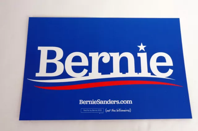 Bernie Sanders For President 2016 2020 Official Campaign Rally Sign Poster Blue
