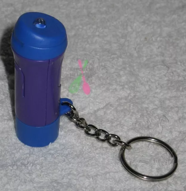 Tupperware Keyrings, Keychain, Bottle LED Light Purple- Brand New
