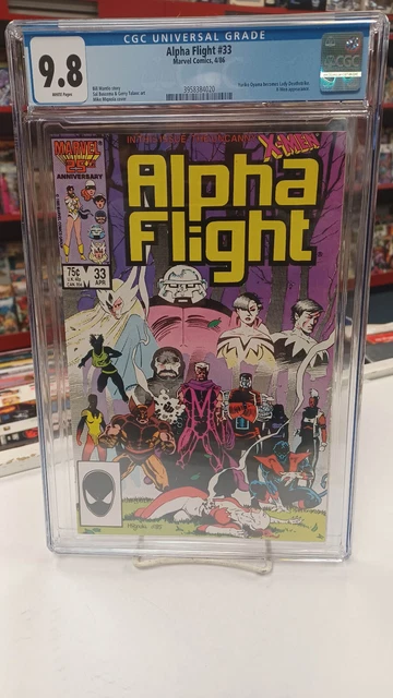 ALPHA FLIGHT #33 (Marvel Comics, 1986) CGC Graded 9.8 ~ White Pages