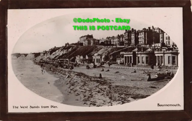 R442984 Bournemouth. The West Sands From Pier. J. E. Beale. Stationer