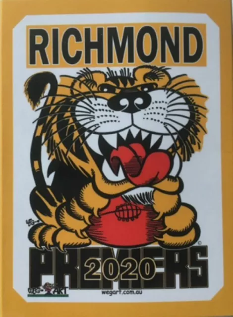 2020 AFL Richmond Tigers Weg Art Premiers Cards FREE POST IN AUST