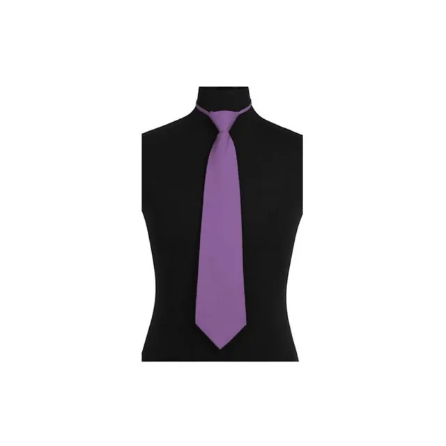 New Polyester Men's ready knot pre tied neck tie solid formal wedding Lavender