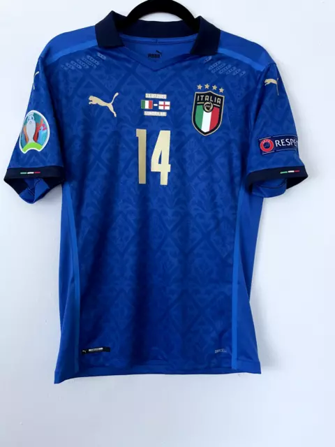 Italy Chiesa Player Issue Match Shirt Euro FINAL Italien England 762919-01 NEW