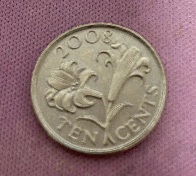 ONE 2008 Bermuda 10 Cent Coin