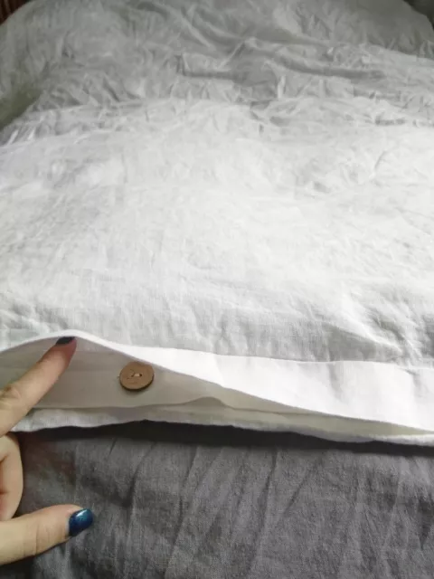 Linen DUVET COVER with hidden buttons closure queen duvet cover linen bedding