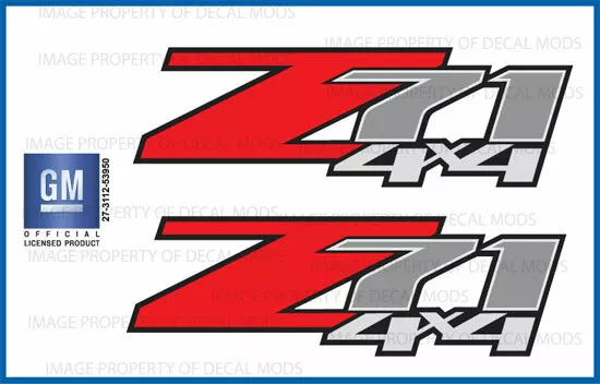 2 - Z71 4x4 Chevy 07-13 Decal Sticker Parts for Silverado GMC Sierra truck - F