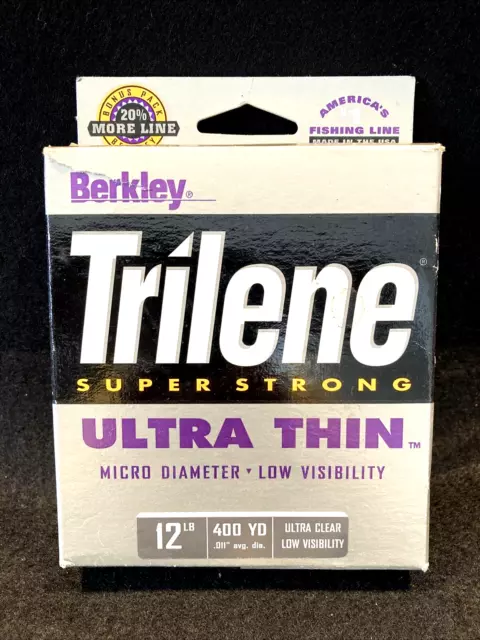 Berkley Trilene ULTRA THIN 12 lb Fishing Line 400 yd Micro Diameter Ultra Clear
