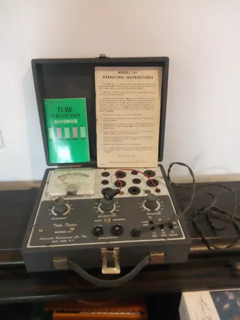 Vintage Accurate Instruments Model 157 Tube Tester With Manual