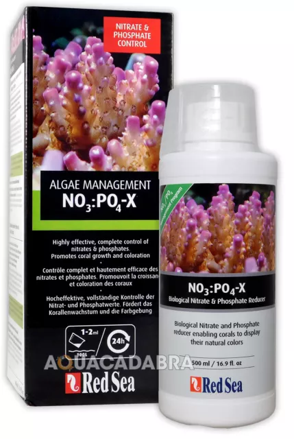 RED SEA NO3 PO4 X NPX 500ml NITRATE & PHOSPHATE REMOVER NO POX MARINE REEF TANK