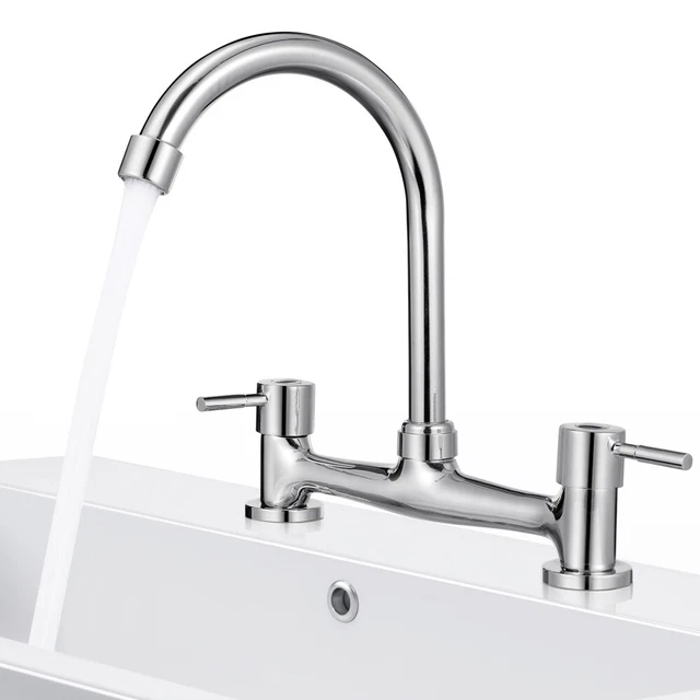 Robinet de lavabo rétro, robinet de salle de bains en laiton chromé