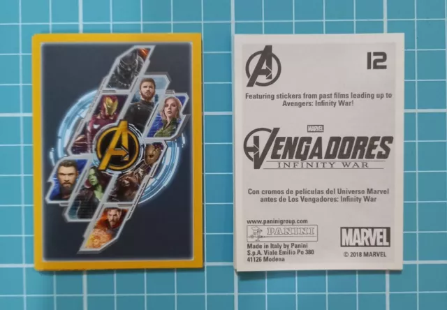 Panini Avengers Infinity War Single Stickers 2018 Pick From List