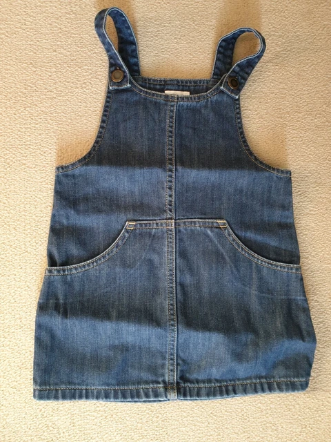 Next girls denim pinafore dress age 2-3 years