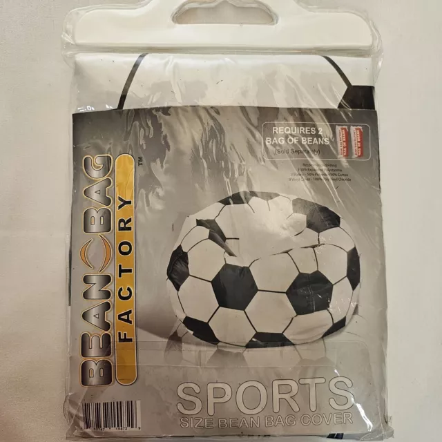 Bean Bag Factory Sports Size Bean Bag Cover SOCCER BALL (NEW)