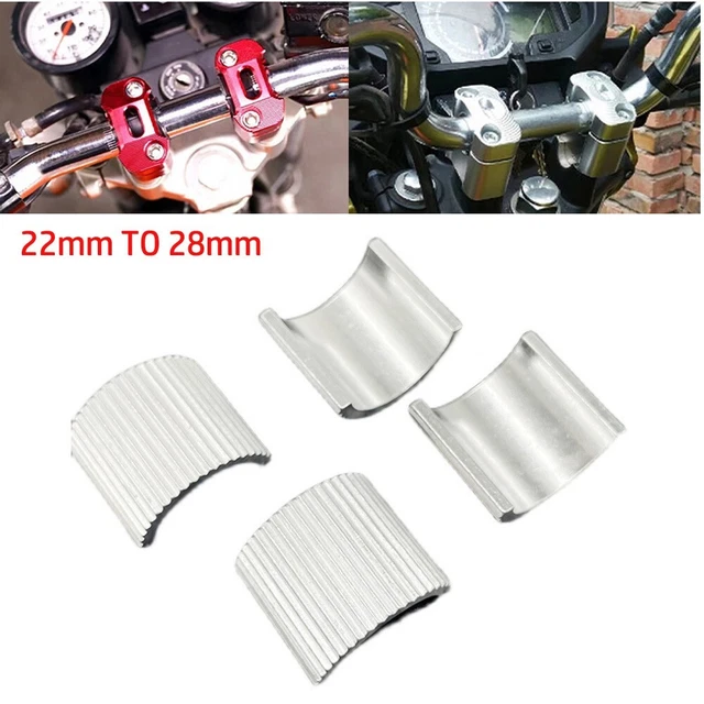 Kit conversione manubrio resistente set 4 pz per diametro da 22 mm a 28 mm