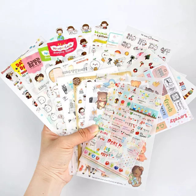 6sheets/bag Cute Stickers Journal Kawaii Scrapbooking Planner Diary Sticker Set