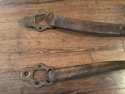 Pair Horse & Wagon Buggy Brass Buckle Leather Strap Iron Ring Farming Amish 2