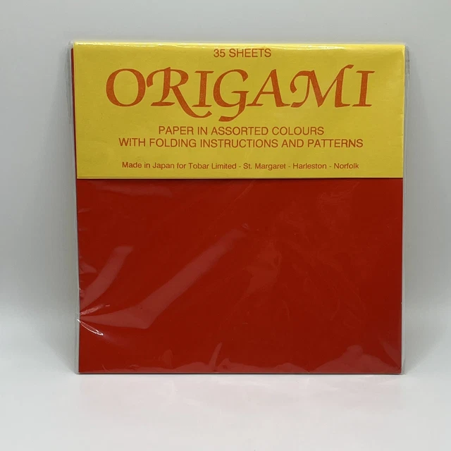 Hojas de papel origami vintage en surtidos colores X35 hechas en Japón