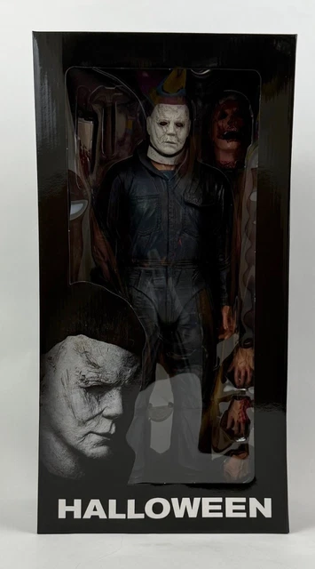 Figura De Michael Myers 45 Cm | Halloween (2018) Con Cuchillo, Martillo Y Cabeza De Víctima, 25 Puntos De Articulación