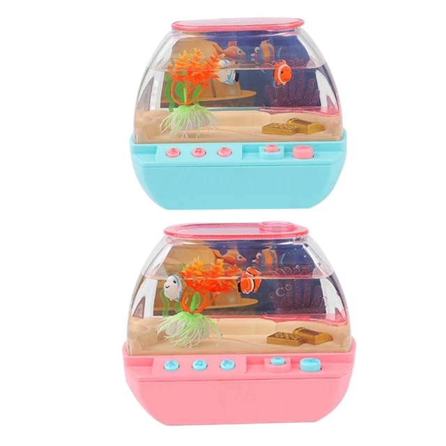 Juguete Decoración Acuario Con Luz Con Accesorios Móviles para Pescado