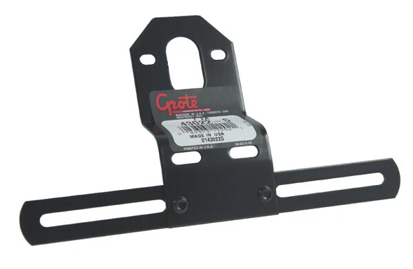 Grote 43022-5 Black Universal Steel Offset License Plate Bracket