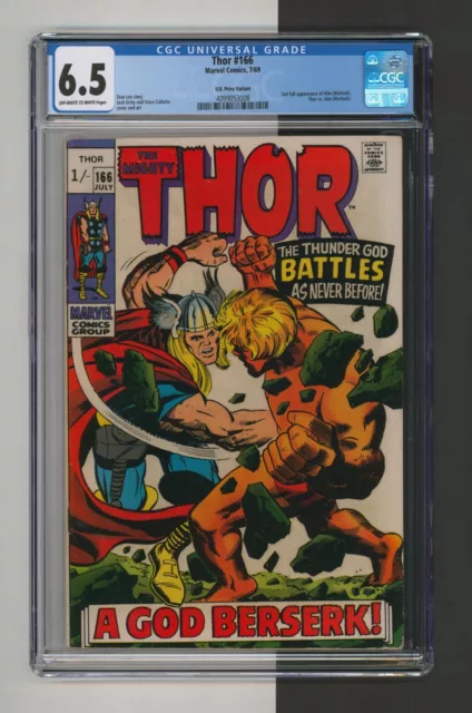Thor #166 CGC 6.5 UK Price Variant Top 10 CGC 2nd full appearance Him Warlock vs