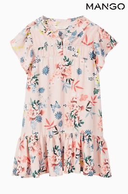 NEXT BNWT - New Girls Mango Floral Print Summer Dress Size 6 / 7 years 122 cm