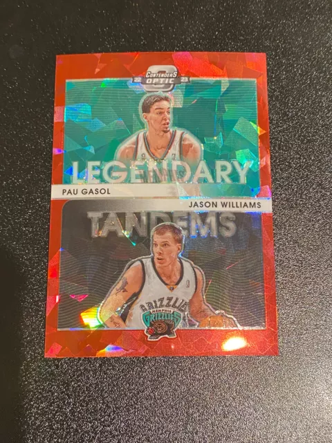 2022 Contenders Optic Pau Gasol Jason Williams Legendary Tandems Red Cracked Ice