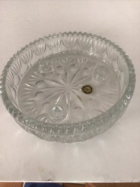 Vintage Princess House 828 Three Count Taper Candle Holder 24% Lead Crystal