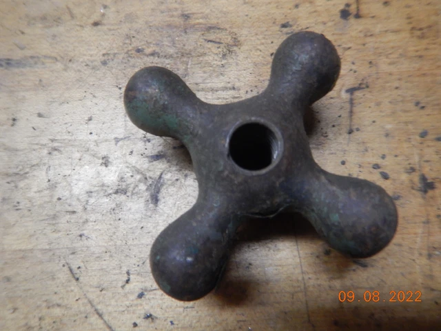 Early Delta Milwaukee Cast Iron Machine Faucet Style Knob 7/16-14 Thread