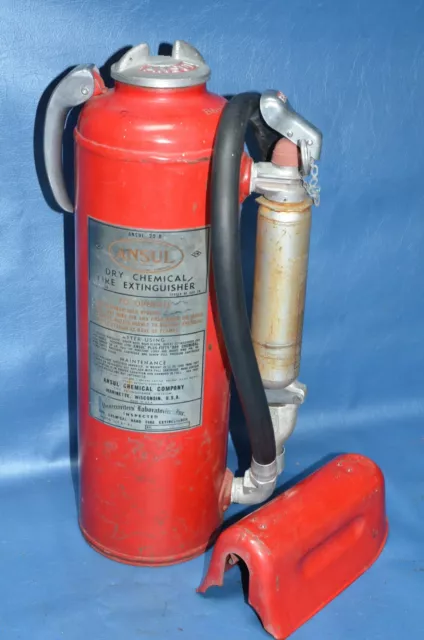 Vtg 1960s Ansul Dry Chemical Fire Extinguisher 20-B Big Red Pressure Cartridge Vtg 1960s Ansul Dry Chemical Fire Extinguisher 20-B Big Red Pressure Cartridge