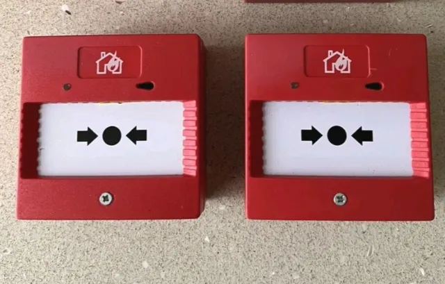 2 of New boxed Fike Rafiki Twinflex Fire Alarm Call Points Part No 402 0002