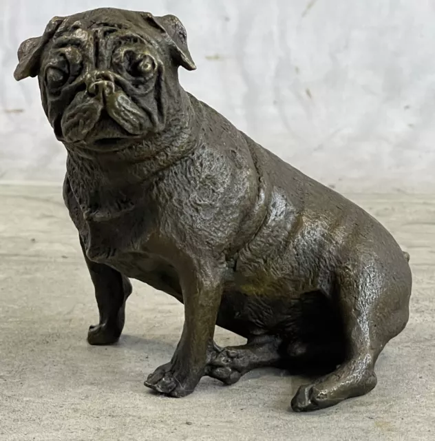 Vert Patine Détaillé Vienne Carlin Chien Ani Bronze Sculpture Fonte Figurine