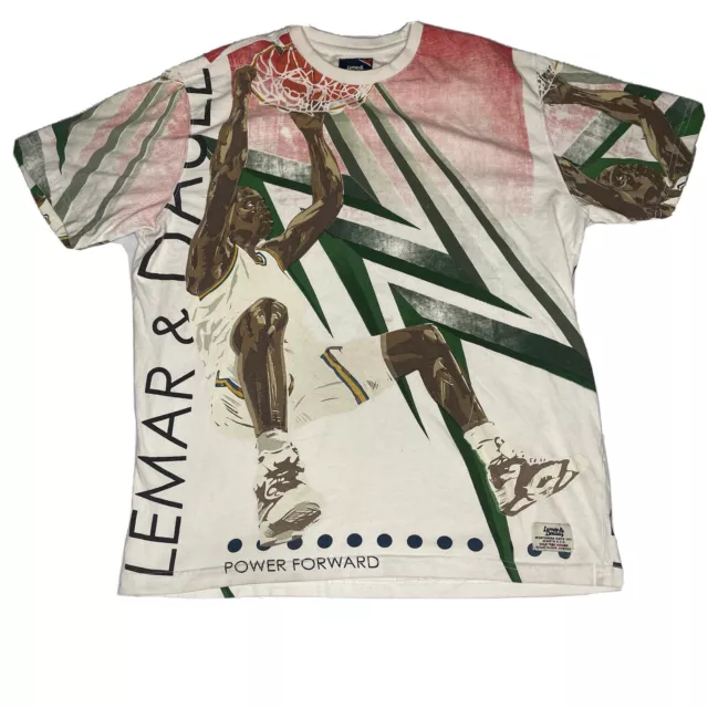 Mens XL Lemar and Dauley Vintage Double Sided T-Shirt Basketball Dunk Y2K VTG