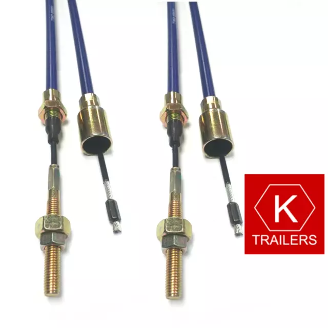 Pair of Trailer Brake Cables - 2630mm - KNOTT Style - Ifor Williams