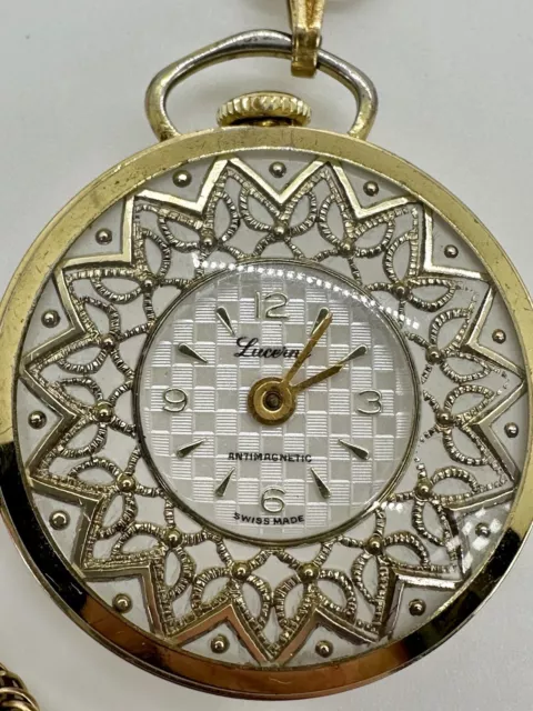 Vintage swiss watch pendant - Gem
