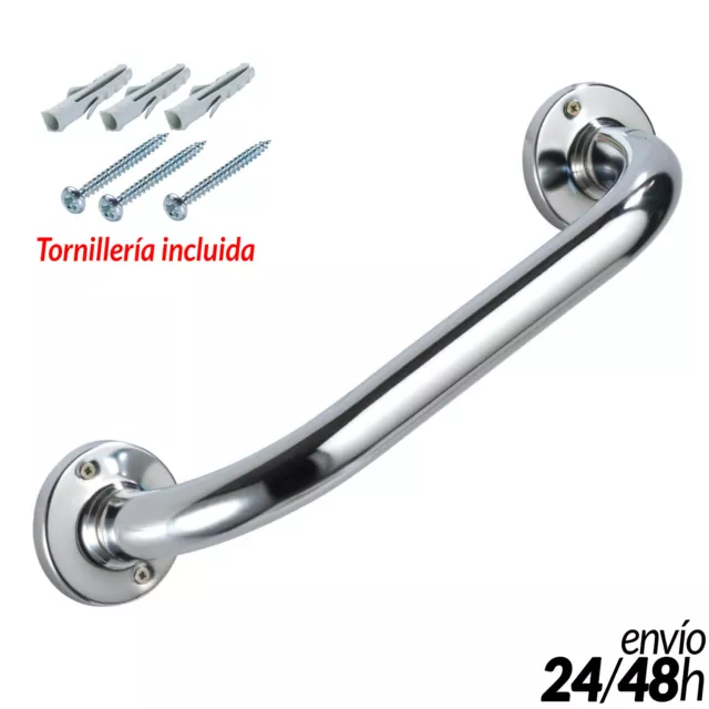 Barra de Bañera Pared Cocina Toallas Ayuda Mayores 37cm 50kg Tornillería Incluid