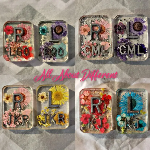 Floral Glitter Flower Xray Markers With or Without Initials or Student Number!!