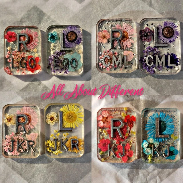 Floral Glitter Flower Xray Markers With or Without Initials or Student Number!!