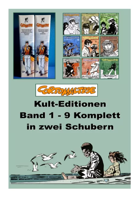 CORTO MALTESE Band 1-9 komplett im Schuber, Kult Editionen, Farbig, HUGO PRATT