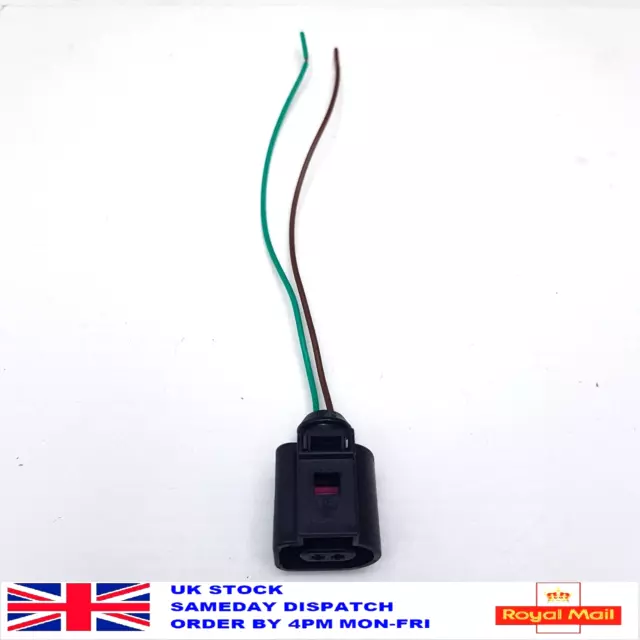 2 Pin ABS Sensor Connector Plug Wiring Loom Harness 1J0973702 VW Audi Seat Skoda